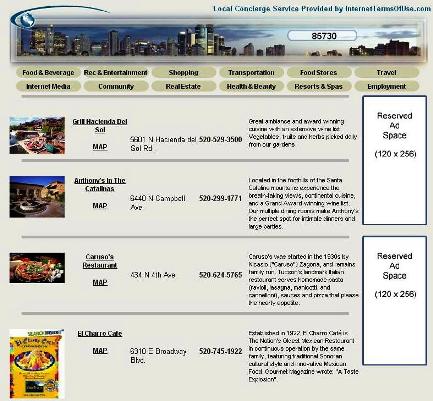 (2) Seeingit.com Ad Regional business listing includes: Picture, Description, Address, Phone Number, Website Link and Directions MAP Link. Price: 6-months at $229 per month.